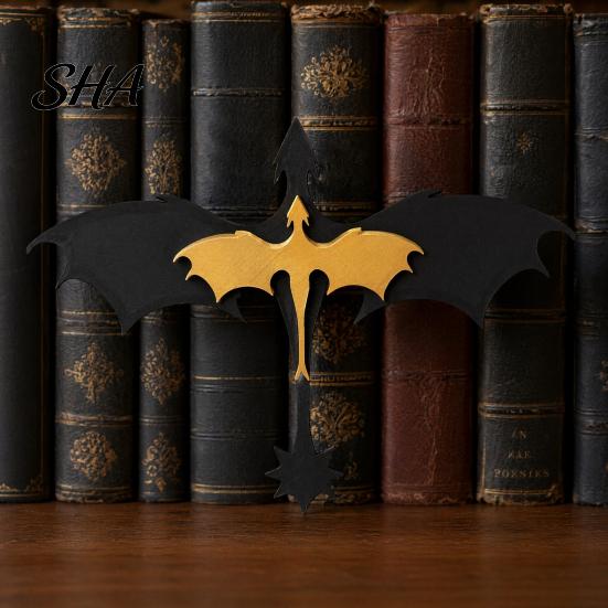 Decorative Shelf Accents Double Dragon Bookends, Vintage Fantasy Flying Bookshelf Decor, Stable Retro Style Book Holder Sculpture Stopper for Shelves,
