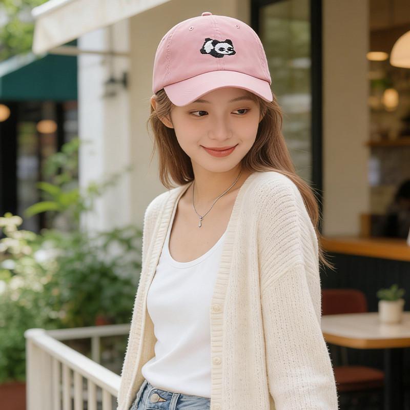 Bestickte Panda-Baseballkappe mit Sonnenschutz für den Sommer, Freizeitkleidung