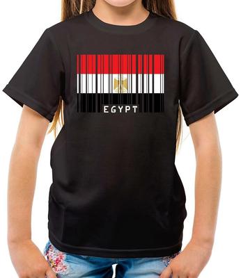 Egypt Barcode Style Flag - Kids T-Shirt - Egyptian - Cairo - Travel - Flags