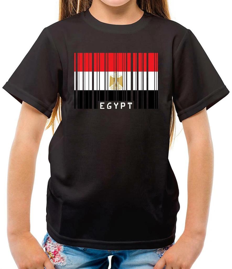 Egypt Barcode Style Flag - Kids T-Shirt - Egyptian - Cairo - Travel - Flags