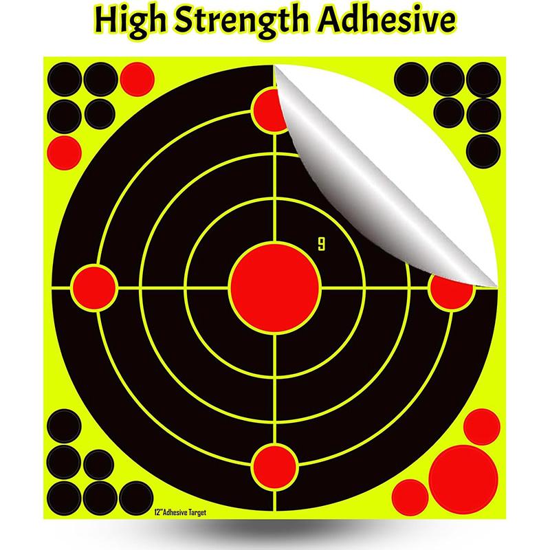 10pcs/set Self-Adhesive Splash Target Stickers Yellow Fluorescent Shooting Range Practice Targets for Gun Reaction Training