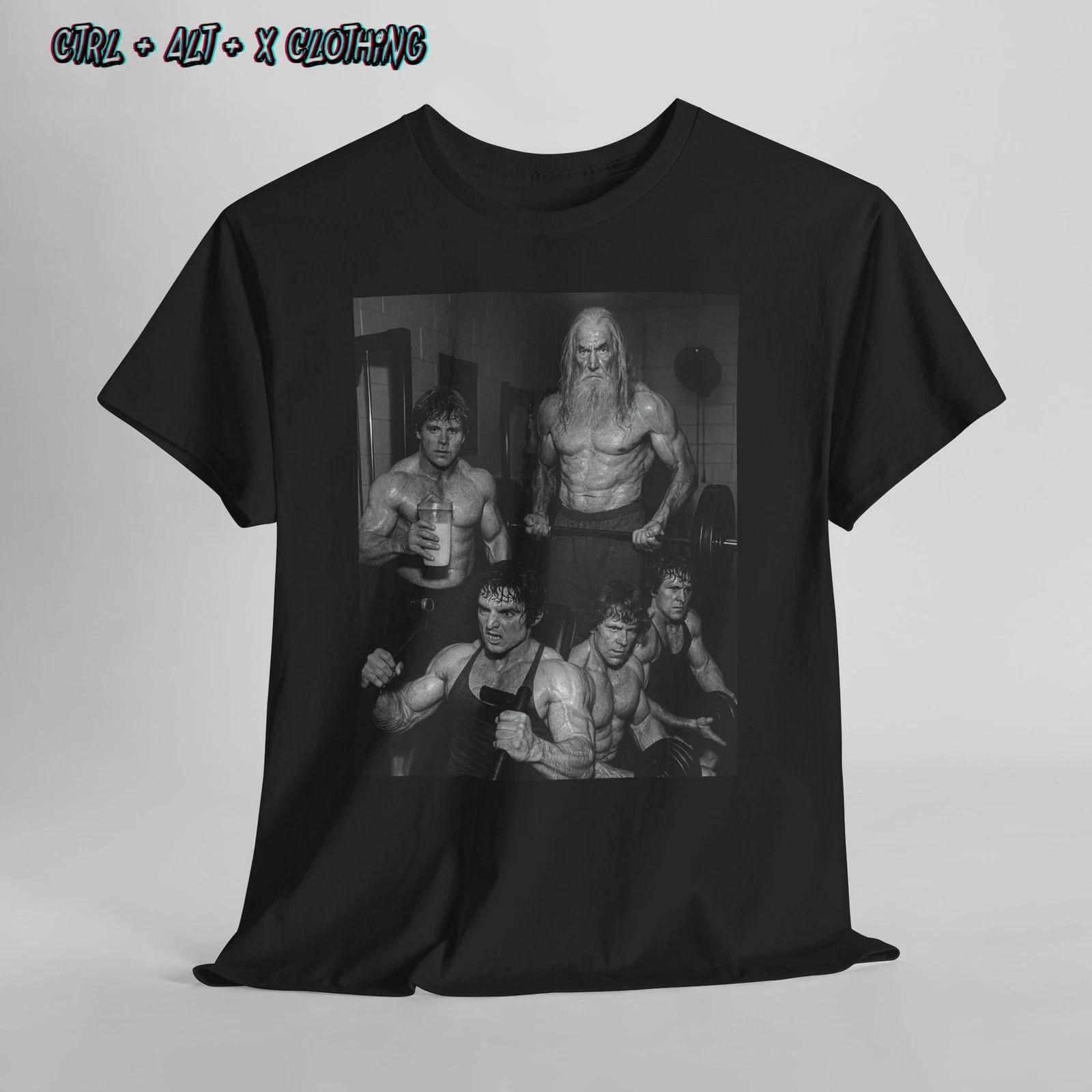 Gandalf Lotr Tee, LOTR Workout Shirt, Middle Earth Fitness Top, Tolkien Gym S