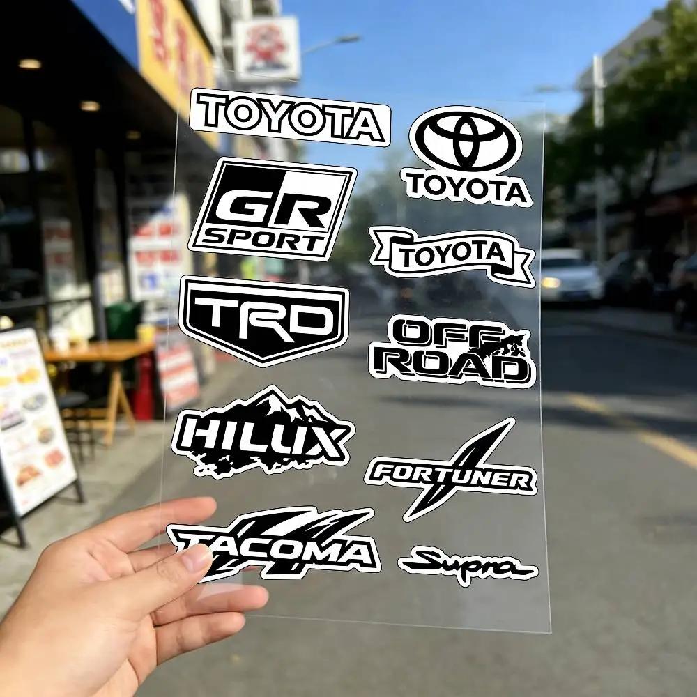 FOR TOYOTA TRO Universal Multi-Purpose Reflective Waterproof Stickers Scratch Conceal For Auto Bike Helmet Mug Fridge Decoration