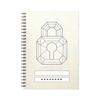 Simple combination lock notebook coil book