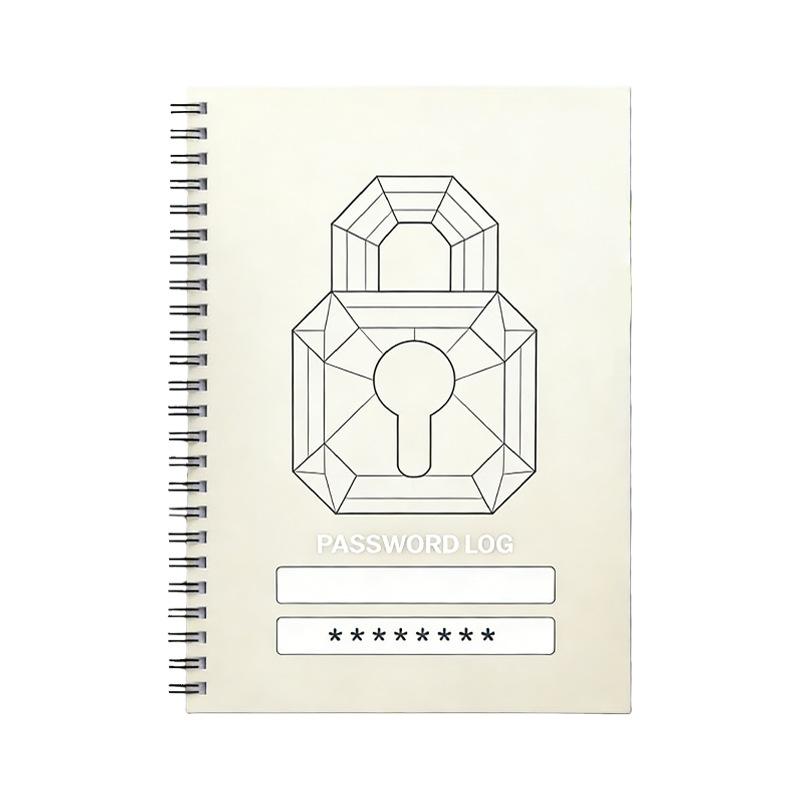 Simple combination lock notebook coil book