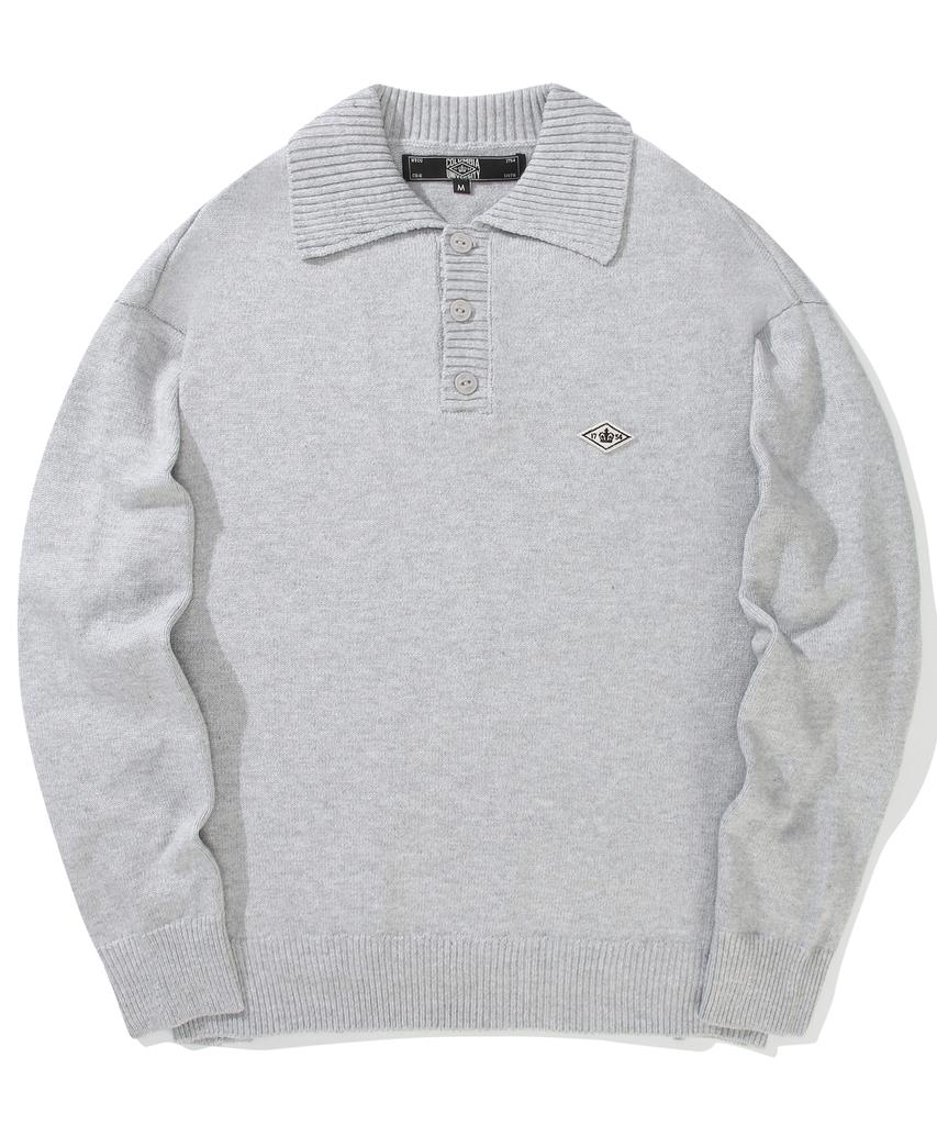 COLUMBIA UNIVERSITY 1754 Crown Over-Fit Half Sweater Light M Gray