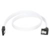 Sata Cable 3.0 SolidState Disk 8Core 7P Elbow White Data Extension Cord with Shrapnel for Speed Improving(White (elbow)