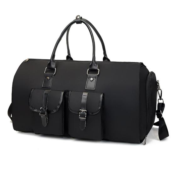 Suit Bag Lightweight Oxford Cloth Anti-Wrinkle Lining 2-in-1 Design Spacious Storage Waterproof Travel Handbag with Zipper Locks