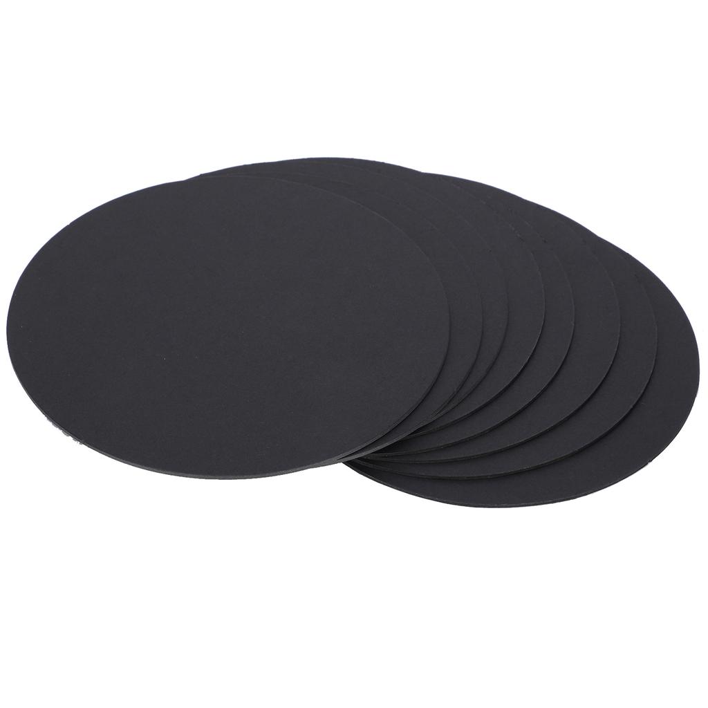 8Pcs Thicken Cardboard Hand Painted Round Black Craft Paperboard Education Office Supplies