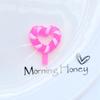 12Pcs New Luminous Heart-Shaped Lollipop Resin Figurine Crafts Flatback Cabochon Ornament Jewelry Making Hairwear Accessories