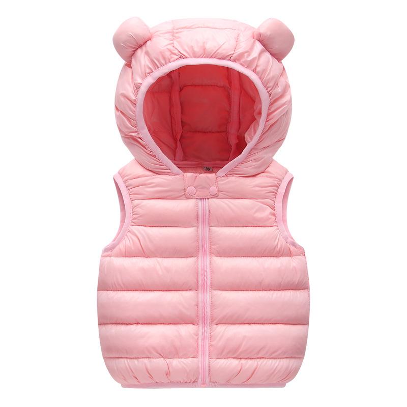 Stilvolle Jacke für Kleinkinder: Baumwoll-Daunenweste für Mädchen für Herbst und Winter, lässige, leichte Weste für Jungen.