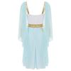 Sleeveless Chiffon Dress for Women Gold Stamped Irregular Design with Cuffs Hidden Zipper