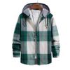 Korean Style Plaid Hooded Long Sleeve Men's Casual Shirt - 2024 Spring/Autumn Trend