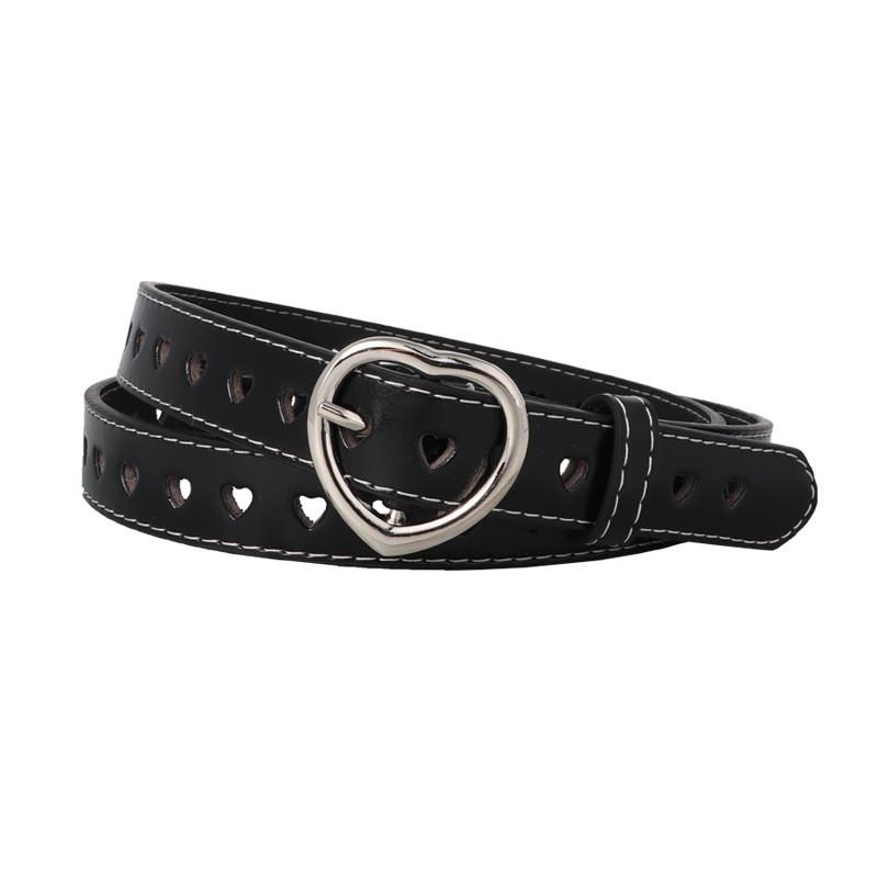 Belt Love Buckle Simple Versatile Hollow Fashion Personalized Jeans Belt Women