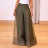 2026 Womens High Waist Mesh Sheer Wide Leg Pants Long Loose Casual Trousers