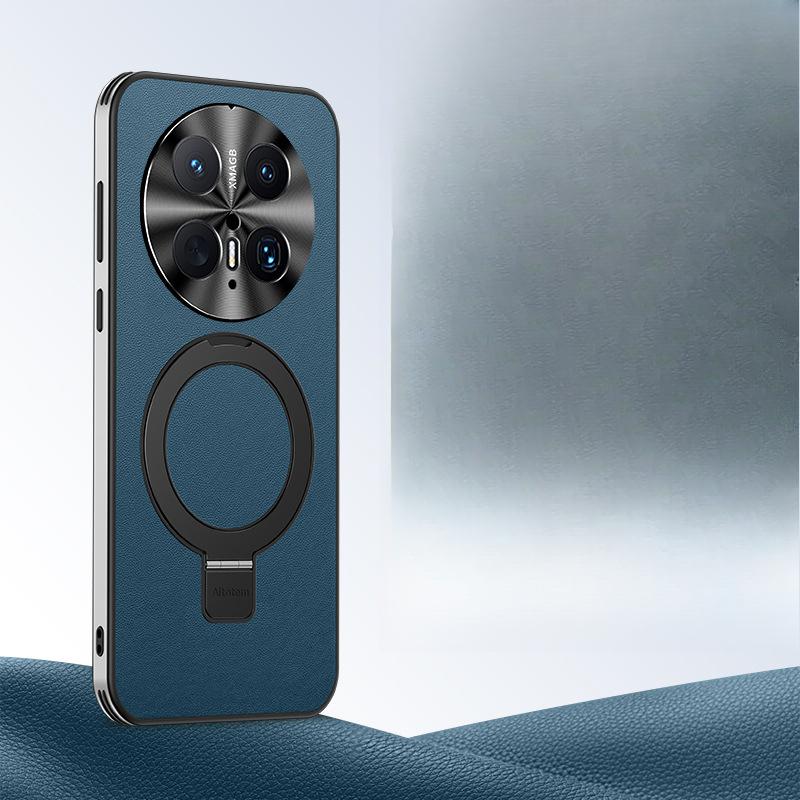 

Подходит для чехла для мобильного телефона Huawei Mate70pro, магнитный кронштейн-опора M60, полная защита 50, противоударный 40, кожаный чехол для бизнеса Huawei Mate 40