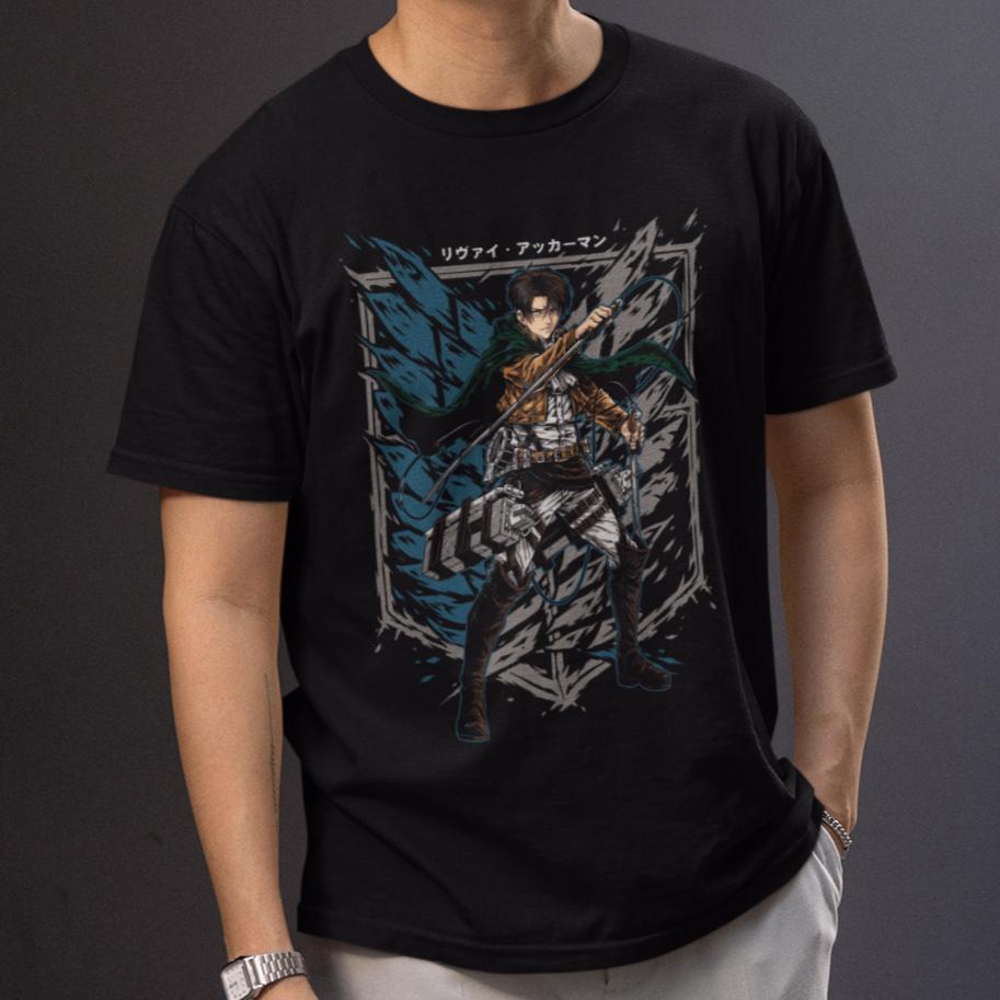 Attack on Titan Levi Ackerman Anime TShirt Unisex Graphic Tee Manga AOT