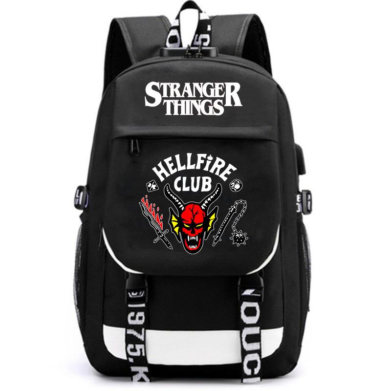 

Stranger Things Peripheral Printed Student School Bag American Drama Peripheral Large Capacity Backpack Computer Bag 19inch