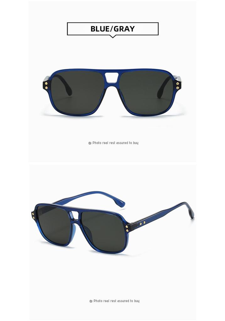 High-End Women's Retro Double Bridge Square Sunglasses