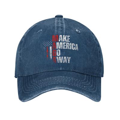 Make America Go Away  Baseball Caps Vintage Distressed Denim MAGA Greenland  Snapback Cap All Seasons Travel Adjustable Hats Cap