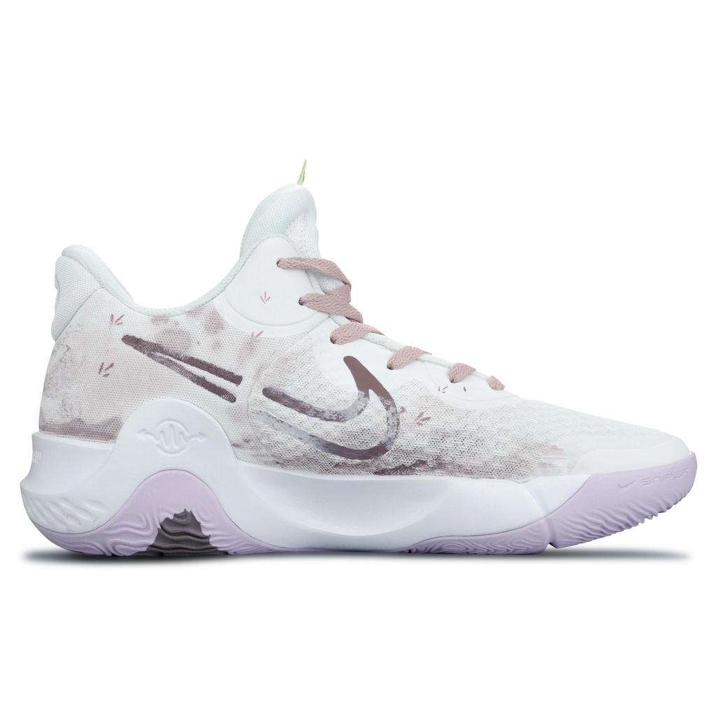 Nike Trey 5 Vintage Basketball Shoes Unisex Mid top White/Purple/Pink DJ6922-100(Team237-)