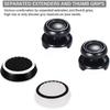 FPS Thumbstick Extender & Printing Rubber Silicone Grip Cover 2 Sets for PS5 Dualsenese & PS4 Controller (Black+Clear)
