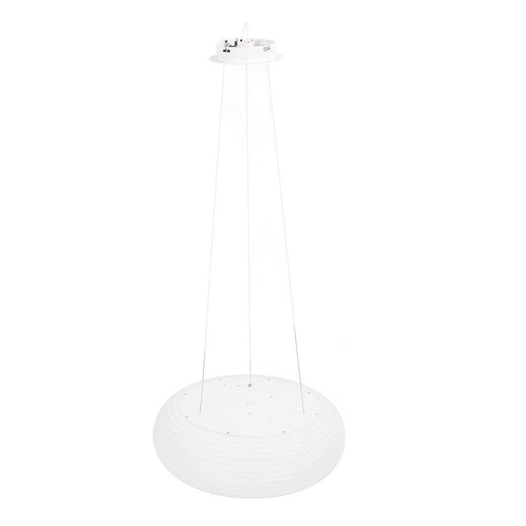 Pendant Light Round Milky White PC Lampshade LED Height Adjustable 3 Color Temperature Stepless