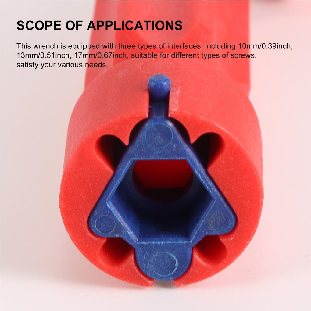 Clé de réparation de siège de toilette 10/13/17mm Universelle Haute résistance Clé d'installation Outils à main Outil de montage anti-glissement Maison Salle de bain