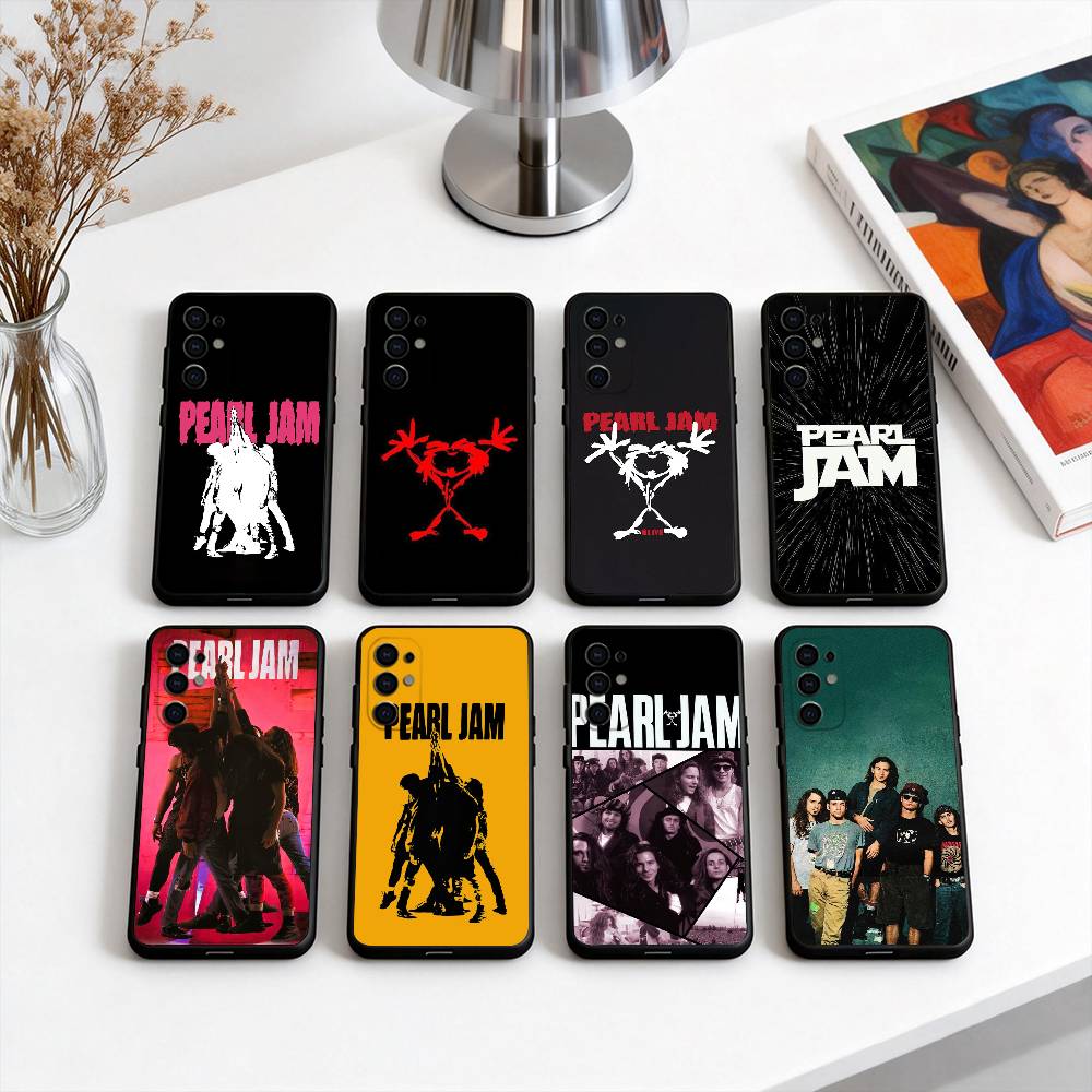 Rock Band P-Pearl J-Jam PJ Phone Case Black Silicone Soft For Samsung S25,S24,S21,S22,S23,S30,Ultra,S20,Plus,Fe,Lite