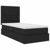 Storage Bed with Mattress Black 90 x 190 cm Polyester