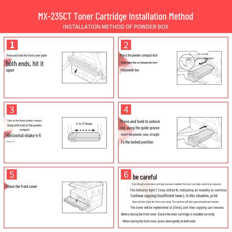 Compatible MX-235CT High-Capacity Toner Cartridge for Sharp Copiers
