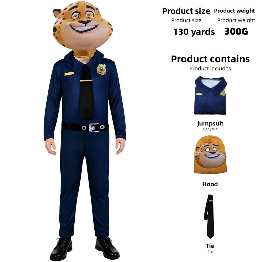 

Zootopia Police Officer Cosplay Costume With Tie And Mask For Kids And Adults Adult190