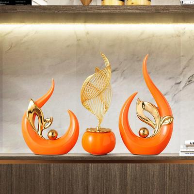 Wind and Water Harmony Wine Cabinet Ornament: Luxurious Home Decor for Living Room, Hallway, or TV Cabinet.
