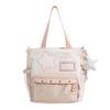 School bag cute and sweet pain bag for middle school students, high aesthetic value color-blocking Japanese niche design for girls' shoulder bag