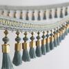 1M Tassel Beaded Fringe Trim Sewing Lace Crafts Trimmings Edging Curtain Accessories Pendant Cushion Table Upholstery Sofa Decor
