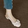 2025 Summer New Vintage Platform Women's Sandals One-Piece Strap Mary Jane Shoes with Coarse Heel Single Shoes Spring