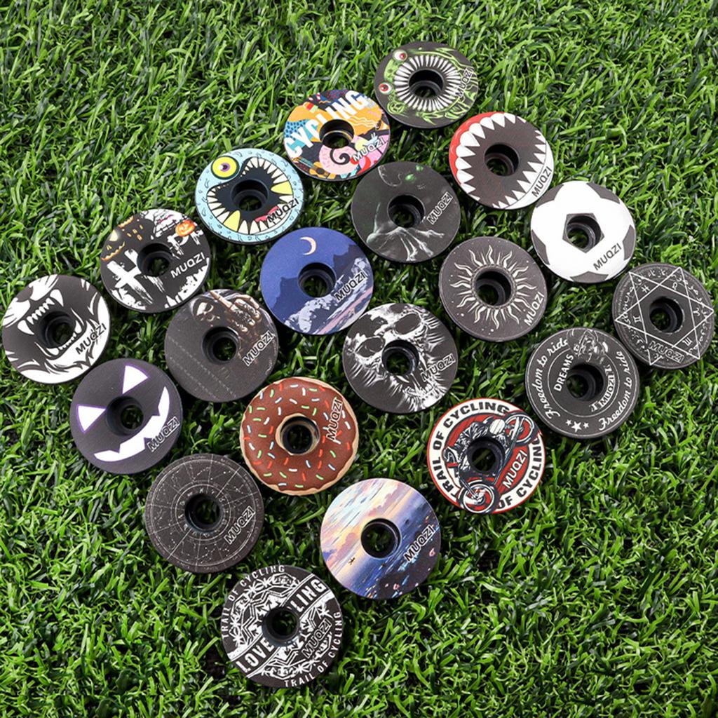Road Bike Bowl Cover Bicycles Stem Top Cap for 28.6mm Fork Tube Headset Cap Cycling Accessories Road Bike Headset Cover