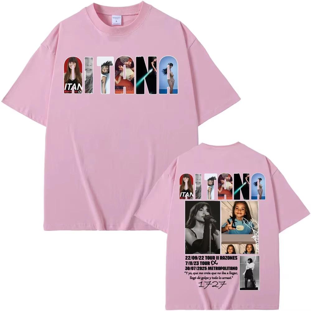 

Singer Aitana Music Album Tour 2026 Graphic T Shirts Unisex Women Clothing Fashion Aesthetic Tshirts Cotton Comfort Casual T Shirt S