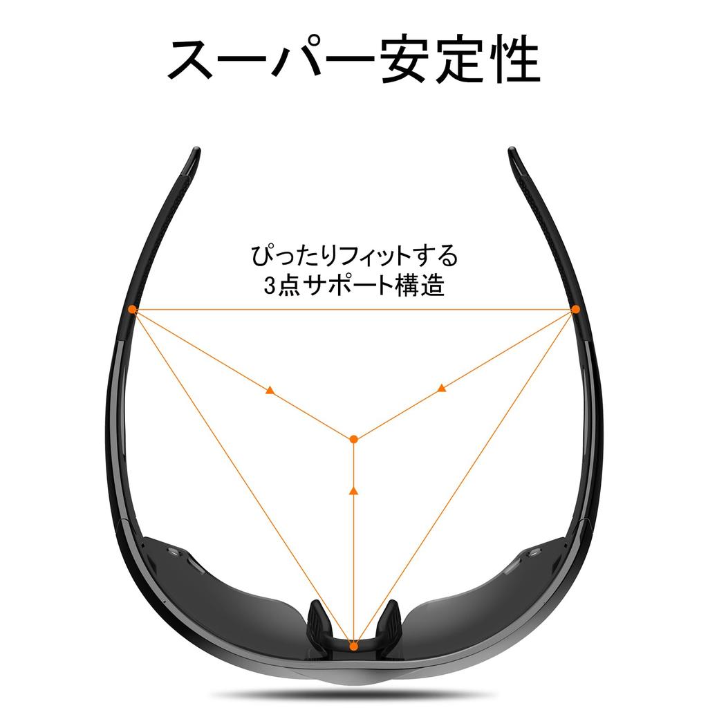 HAAYOT Polarized Sunglasses for Men and Cycling Sports Lightweight and Durable TR90 MTB Goggles for Fishing and Glossy Black and Gray Women, Glasses,
