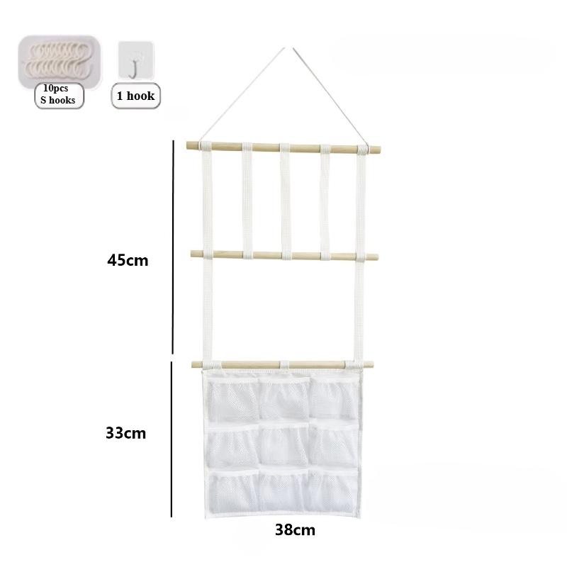 

Multilayer Hair Accessories Wall Mounted Storage Bag Organizer Large Capacity Hairpins Rings Hoops Partition Door Hanging Bag