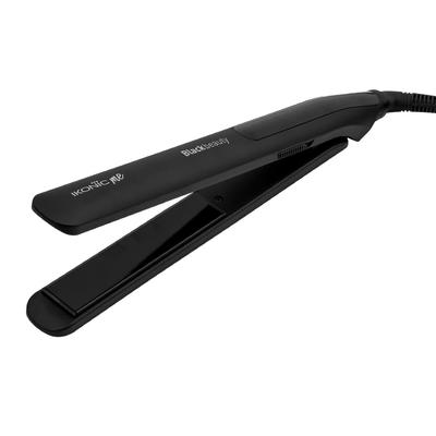 Ikonic Black Beauty Hair Straightener For Women with Ceramic Coated Floating Plates Super Slim Ensure Smooth Glides Instant Heat Up Techonoly Manag