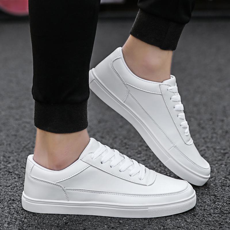 Men's Shoes New Spring White Shoes Korean Version Trend Versatile Board Shoes Youth Leisure Sports Trendy Shoes Men