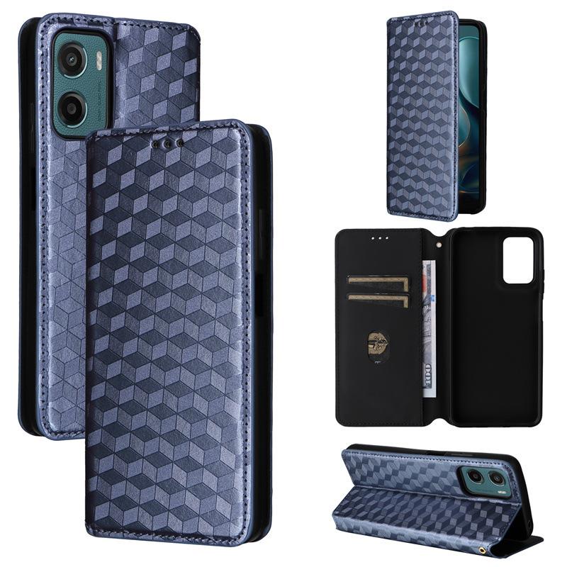 Flip Cover für Motorola Moto G05 4G/E15 4G PU Leder Handyhülle Ganzkörperschutz Stoßfest Brieftaschenhülle