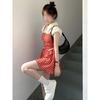 Sweet Little Man Fashionable Fake Two-piece Plaid Dress Women's Casual Summer Waist and Thin Temperament Short Skirt