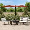 VidaXL Double Head Garden Parasol with LED, Patio Sunshade, Sun Shelter, Beach Parasol Terrace Outdoor, 362974