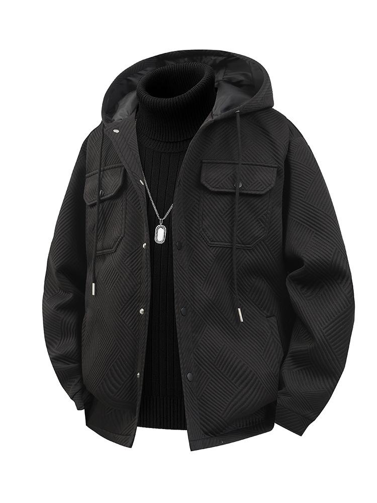 Men's Plus Size American Style Hooded Jacket - Spring/Autumn Trend