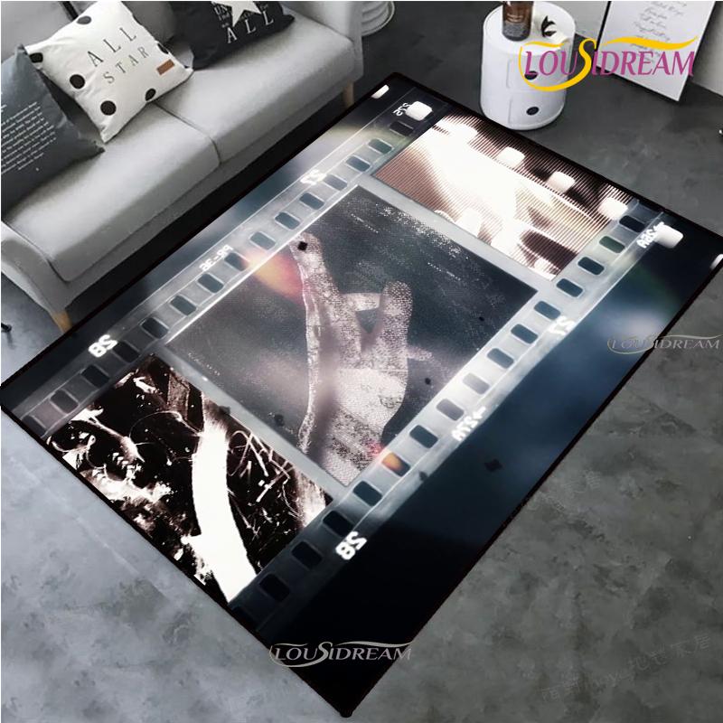 Movie Night Clapboard Area Rug Home Theater Film Art Rugs Cinema Carpet Non-Slip Home Decoration for Bedroom Living Playing Room