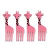 10Pcs Cartoon Animal Fruit Forks Cake Dessert Food Picks Lions Giraffe Elephants Animal Toothpicks Creative Food Presentation Tools for Kids
