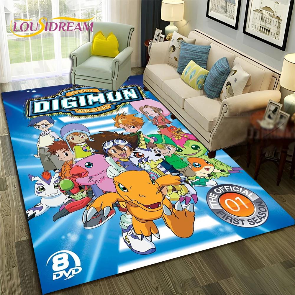 Cartoon Digimon Adventure Monster 3D Carpet Rug for Home Living Room Bedroom Sofa Doormat Decor,kids Area Rug Non-slip Floor Mat