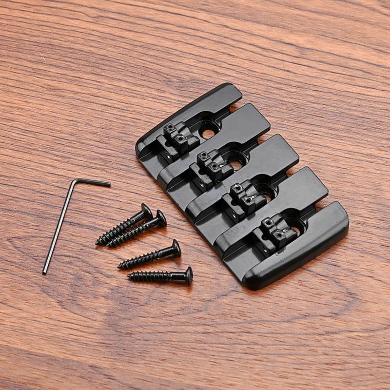 Feste Hardtail Sattelbrücke Top Load Saitenhalter für 4-saitige E-Gitarre Bass